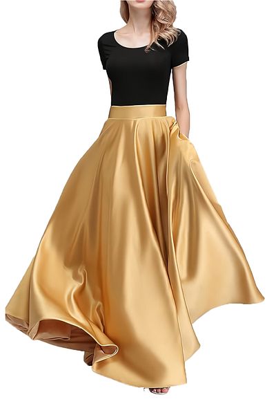 HSNLİFE Dense kilograme Fusta din satin Fusta rochie de seara