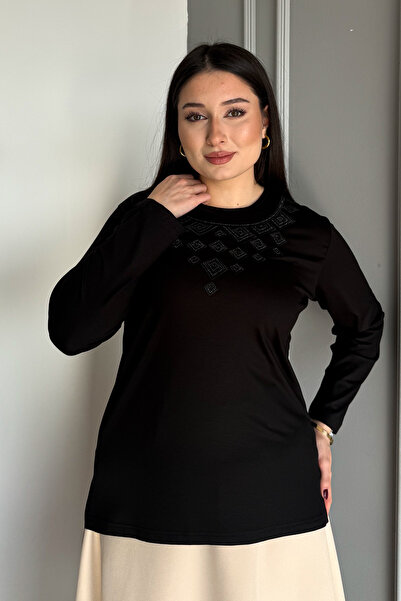 ModaPlaza Sa kamenim detaljima Ženska pletena bluza 08