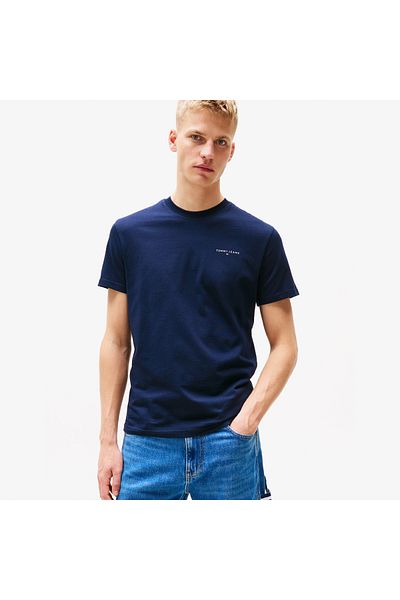 Tommy Hilfiger Tricou albastru pentru bărbați Tjm Slim Linear Chest