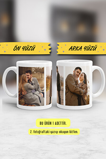 Hedizu Anneye Anneler Günü Hediyesi Kişiye Özel 3 Fotoğraflı Kupa Bardak Beya...