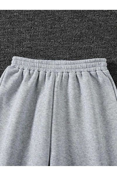 MNKSPORT COPIE - Pantaloni de sport Jogger DUAL-Pantaloni de trening cu talie înaltă din cauciuc negru și gri