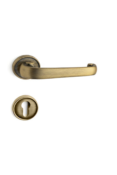 System Adrıa Rozetli Kapı Kolu Antik Renk Yale Dış Kapı Rozetli