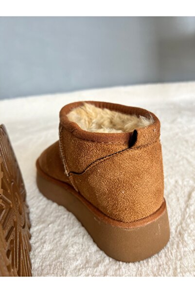 MİSU Platform Mini Talin Süet Bot Yüksek Taban