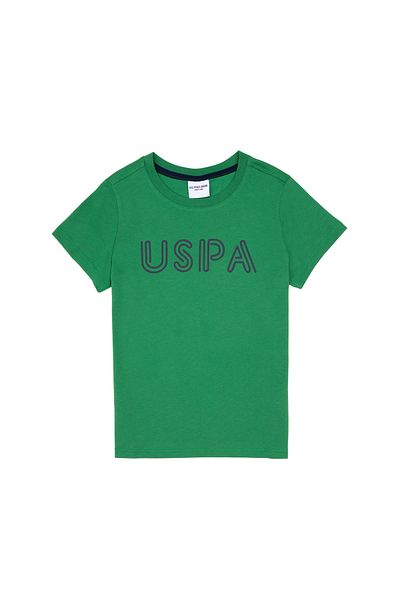 U.S. Polo Assn. Boy's Green Basic Crew Neck T-Shirt 50306483-Vr054
