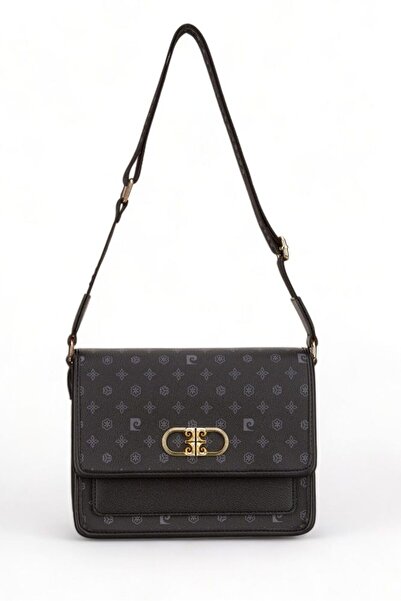 Pierre Cardin Monogram Μαύρη γυναικεία τσάντα χιαστί 05PC24Y534-MN