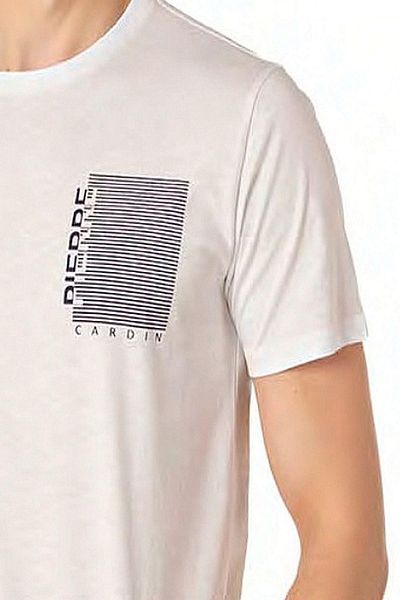Pierre Cardin 6075 Ανδρικές πιτζάμες με κοντομάνικο λαιμόκοψη-Λευκό