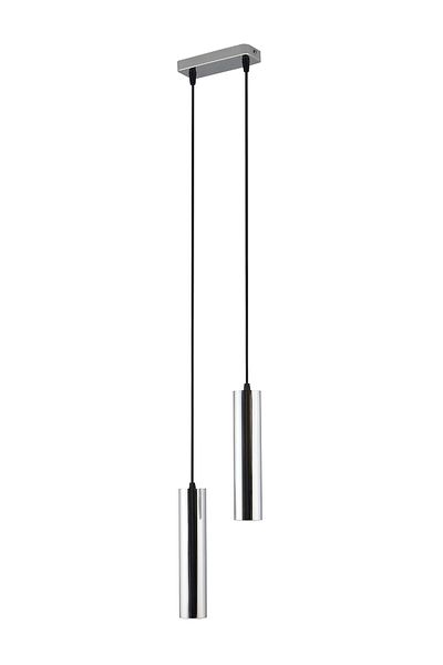 Bozyaka Aydınlatma Serena Decorative 2-Piece Metal Ceiling Pendant Chrome Plated Chandelier (Daylight Led Bulbs Included.)