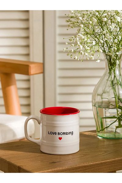 LC Waikiki Lcw Home White Letter Printed Ceramic Mug - Valentine's Day