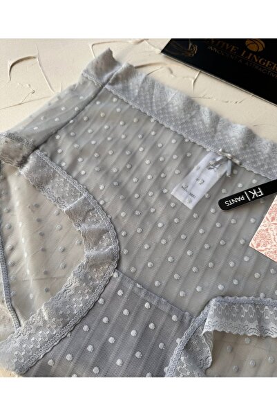 İntive Lingerie Lily Baby - Polka Dot Cotton Mesh, Transparent Flexible Bato/Slip-2827