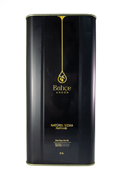 Bahçe Aneon Naturel Sızma Erken Hasat Soğuk Sıkım Gemlik Zeytinyağı - 5 Litre
