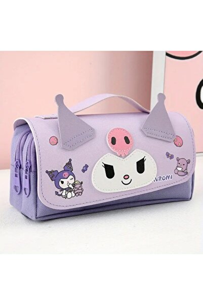 GlassySKY Sanrio Kuromi Melodi Pacha Büyük Kapasite Oxford Kumaş Kalem Kutu K...