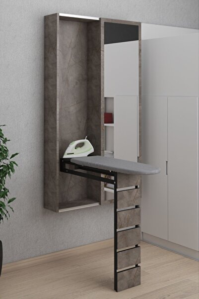 moka park avm Ütü Masası Dolaplı Duvara Monte Gri