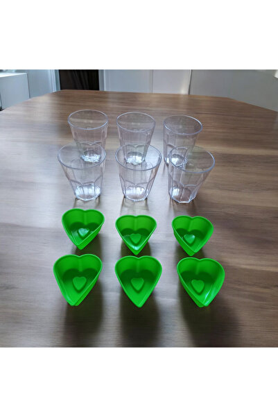 Bahat Set of 6 Acrylic Crystal Cups and Water Cups - Silicone Cake Mold Cloth...