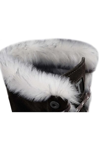Caterpillar Cat 015Z101184 Utah Fur Kürklü Deri Kadın Bot GRİ