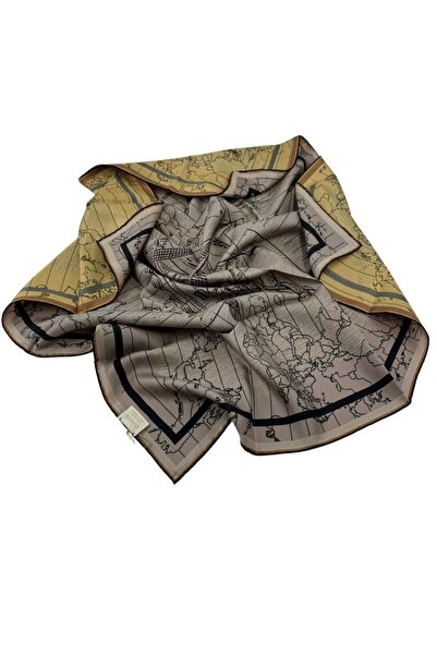 Aker Eșarfă din twill de mătase cu două fețe Bosphorus 8812712 -913