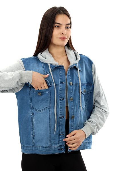 neva trade Denim & 4-Pocket Jeans Jacket with Two Thread Detail. Dark Blue Color