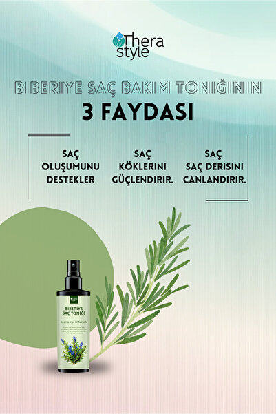 Thera Style Biberiye Saç Bakım Toniği Saç Dökülmesi Karşıtı Hızlı Saç Uzama Etkili Doğal 250 ml