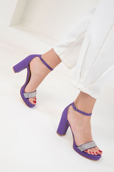 SOHO Klassische lila matte Satin-Damenschuhe mit Absatz – 20172