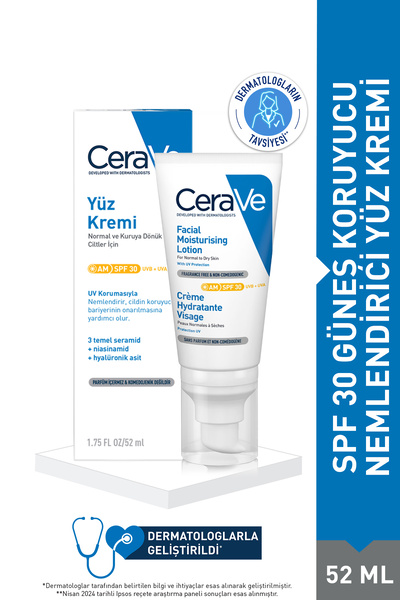 CeraVe Cremă de față hidratantă cu protecție solară SPF30 52 ml