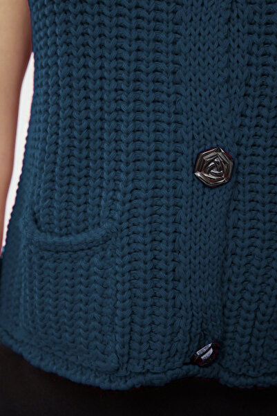 Trendyol Collection Crew Neck Indigo Fitted Vest - Twoaw25Ye00027