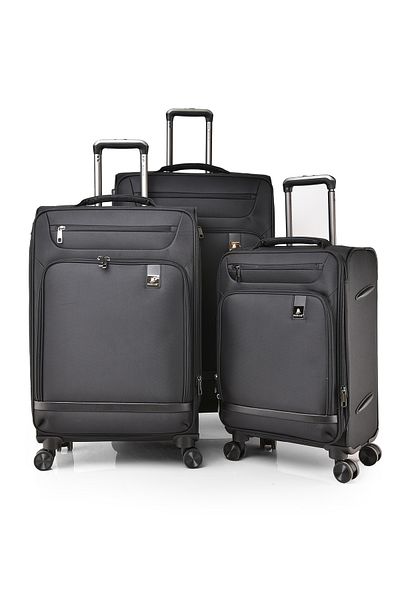 Magellan Edge Travel Bag 3Pcs Luggage Set Soft Trolley with PVC Cover 9257PVC-3P