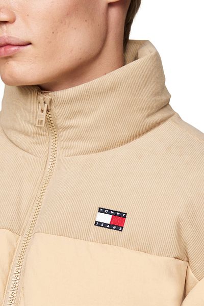 Tommy Jeans DOWN JACKET, FÉRFI, POCKET, HOSSZÚ UJJÚ, EGYSZERŰ SZÍN, WITH LOGO, ZIP CLOSURE