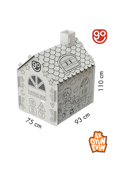 Go Toys İlk Oyun Evim XXL Boy Dayanıklı Karton Boyama Aktivite Evi Boyama Evi Shopist