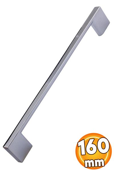 Badem10 160 mm 16 cm Bară de mobilier din metal cromat Dulap de bucătărie Ușă