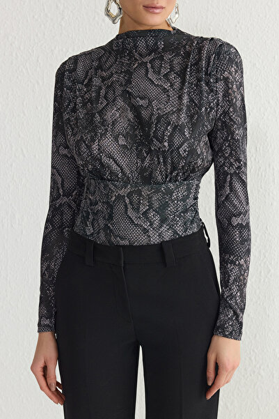 Trendyol Collection Multicolor Draped Snap Fastener Knitted Body Tpraw23Bd00048