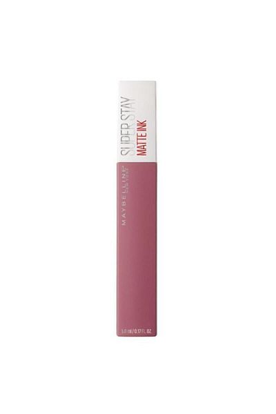 Maybelline New York أحمر شفاه سائل غير لامع من سوبر ستاي - 15 عاشق - وردي