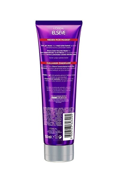 ELSEVE Color-vive Purple Maske Turunculaşma Karşıtı Mor Maske 150 Ml