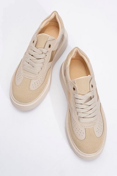 LuviShoes BEICE Bézs női tornacipő