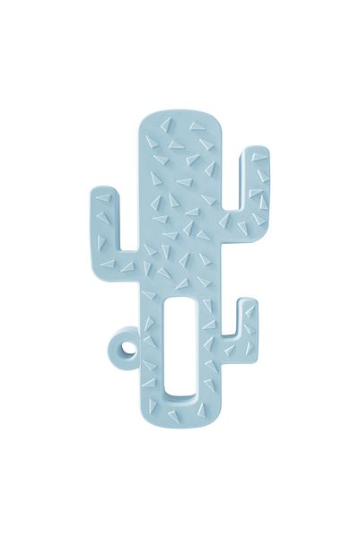 OiOi Mineral Blue Silicone Teether Cactus