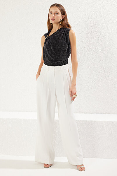 Trendyol Collection Pletené třpytivé tělo se stříbrnými doplňky Tprss25Bd00005