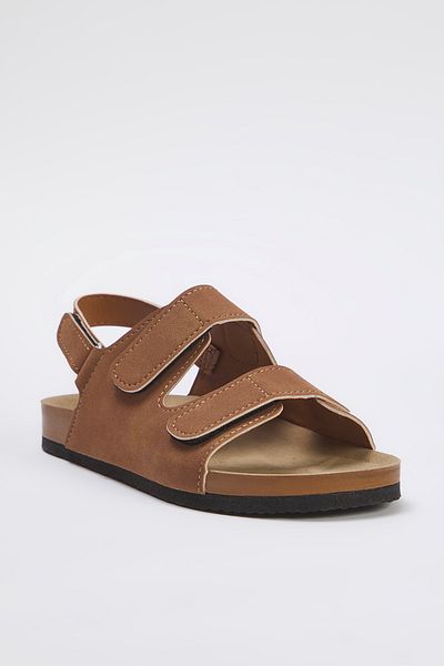 TRENDYOL SHOES Braune Kinder-Sandalen mit Klettverschluss für große Jungen TAKSS25SD00025