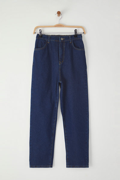 TRENDYOLKIDS Dark Navy Boy's Balloon Fit Denim Jean Pants Tkdss25Je00002