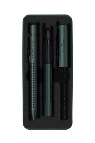 Faber Castell Grip Edition Dolma Kalem-Tükenmez Kalem Matal Kutu Hediye Seti ...