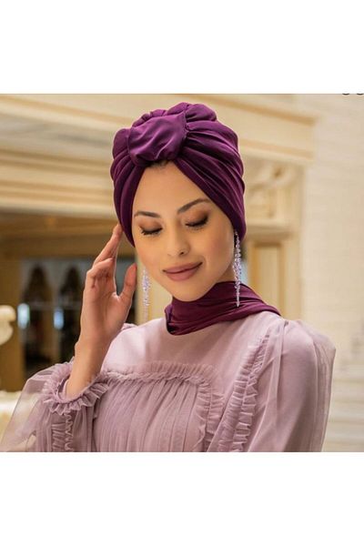 Differenza Boneta de design cu umplutură cu șnur violet Sandy
