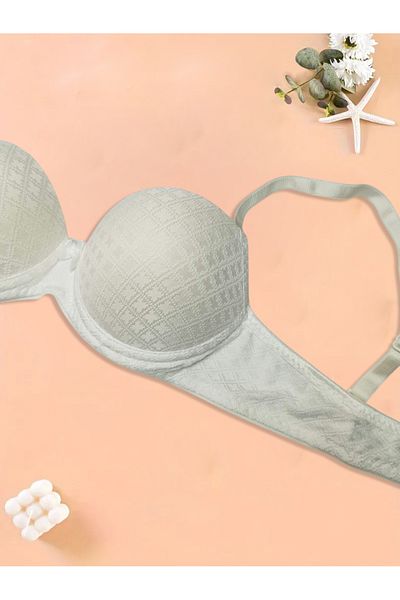 MILANOFOX Jacquard Pattern Recovery Padded Push-Up Underwire Support Bra