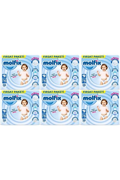 Molfix Bebek Bezi Beden:6 (15+KG) Extra Large 228 Adet Ekstra Fırsat Pk