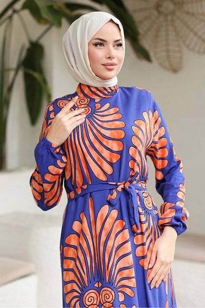 Bestenur Φόρεμα Zelay Viscose Salmon 1316 - Υφαντό
