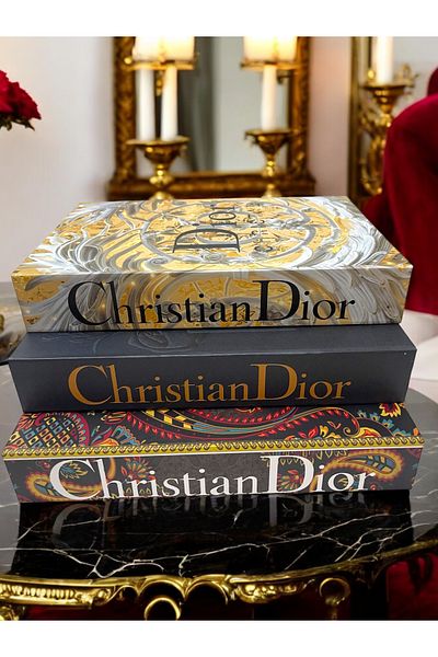 Saccura Decor Decorative Book Box Set, Crystal Box Set of 3
