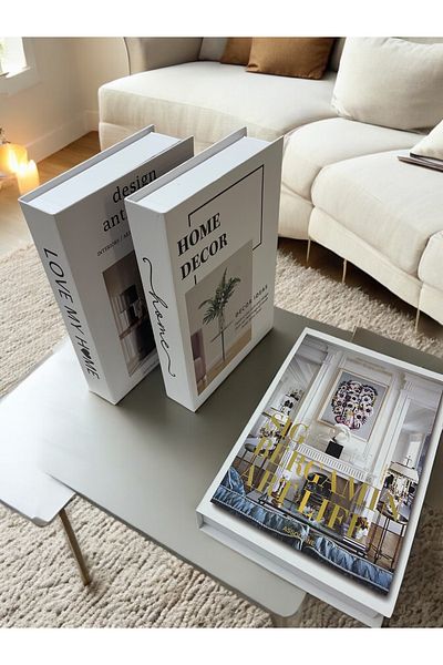 Saccura Decor Decorative Book Box Set, Love My Home Box Set of 3