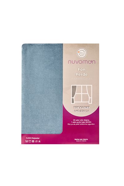 Nuvomon Mother of Pearl Background Curtain - Blue - 140X270 cm