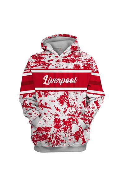usateamfans Φούτερ με κουκούλα Liverpool 3D Oversize
