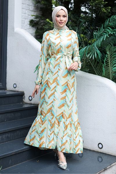 Bestenur Φόρεμα Viscose Mesil Woven 1321 - Mink