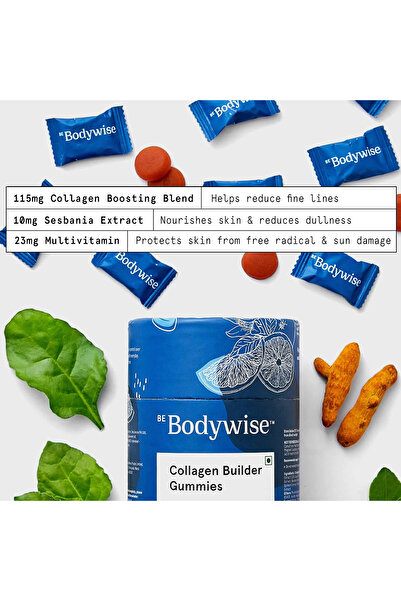 Be Bodywise Collagen Builder Gummies for Skin Regeneration | 60 Day Pack Improves Skin Elasticity
