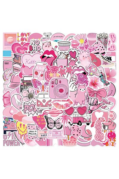 Choice 50pcs Aesthetic 50/100pcs Pink Vsco Cute Girl Stickers Aesthetic Skateboard Laptop Guitar Graffiti L