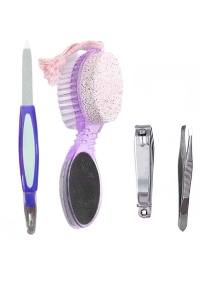 Arzu Güzel Cosmetics 4 in 1 Ayak İçin Topuk Taşı+Fırça+Rende+Törpü ve Cımbız,...