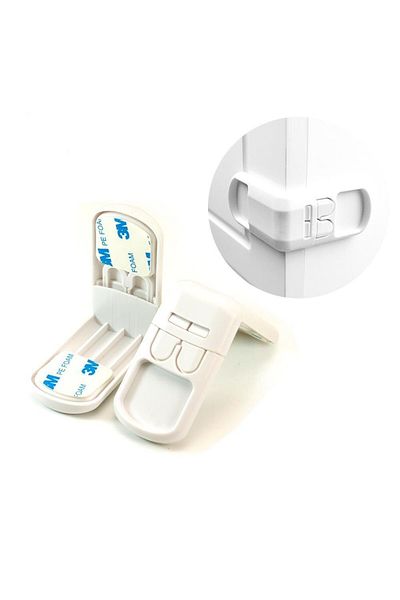 optana 2 Pcs Pull Cover Anti-Opening Child Finger Protector Drawer Lock Cabinet Door Lock